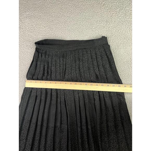 Vintage Raul Blanco Black 100% Silk Skirt Women's Size 8 (26x30) Midi - Picture 7 of 11